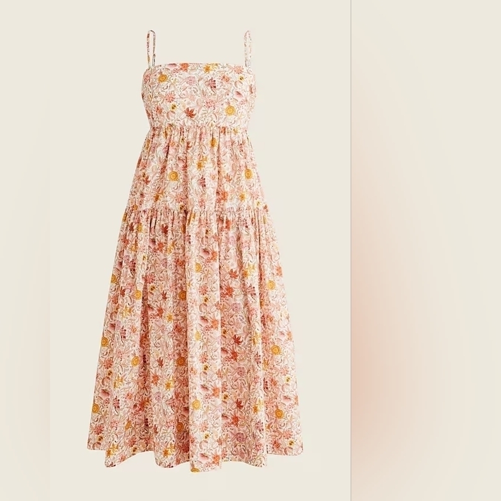 J. Crew Tiered Organic Cotton Dress